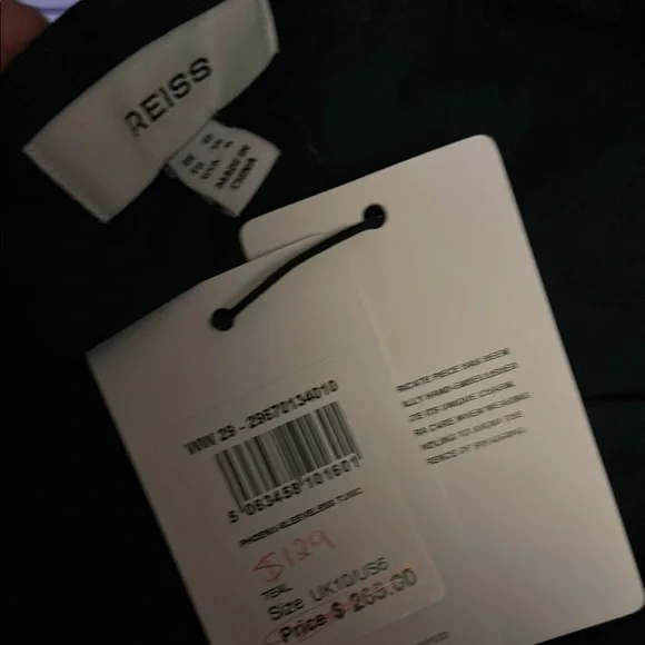 Reiss tealSheath Mini Dress - Picture 7 of 7